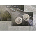 ANDORRA 1,25 EURO 2021 - Cultural Heritage of Andorra - Narcissus Poeticus - Margineda Bridge