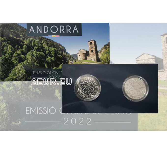 ANDORRA 1,25 EURO 2022 - Cultural Heritage from Andorra - Squirrel and Saint Jean de Caselles