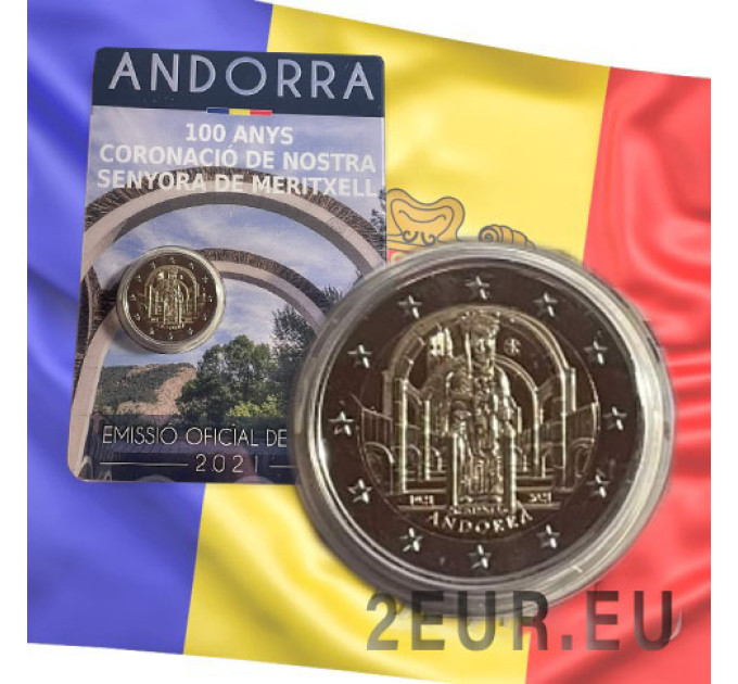 Andorra 2 euro BU coincard 2021 - 100th Anniversary of the Coronation - Our Lady of Meritxell