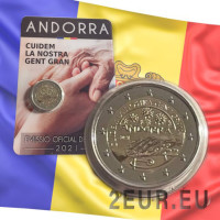 Andorra 2 euro BU mündikaart 2021 – Me hoolitseme meie eakate eest