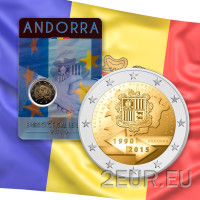 Andorra 2 euro BU mündikaart 2015 - 25 aastat tolliliitu ELiga