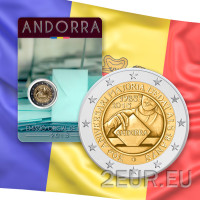 Andorra 2 euro BU mündikaart 2015 - 30 aastat alates 18-aastaseks saamisest