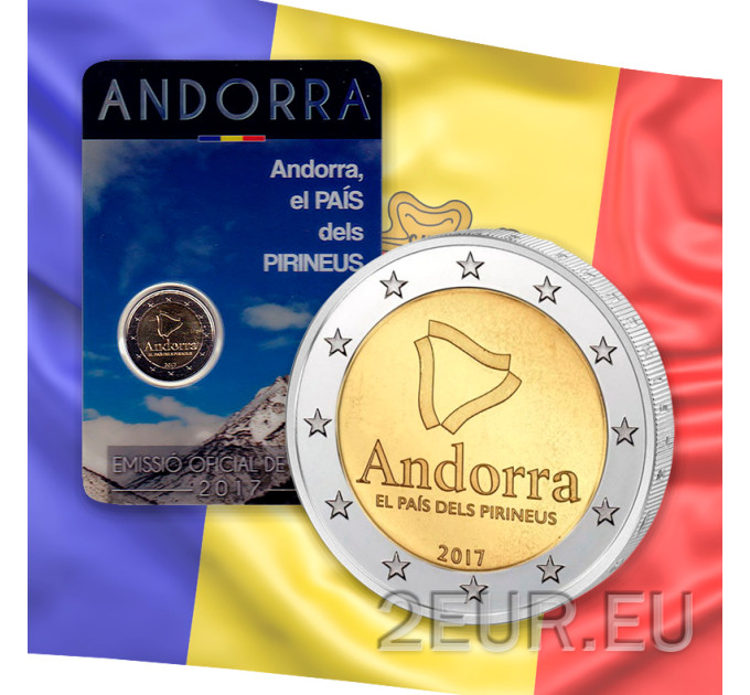 Andorra 2 euro BU coincard 2017 - Country in the Pyrenees