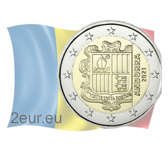 Andorra 2€ UNC 2021 - Coat of arms