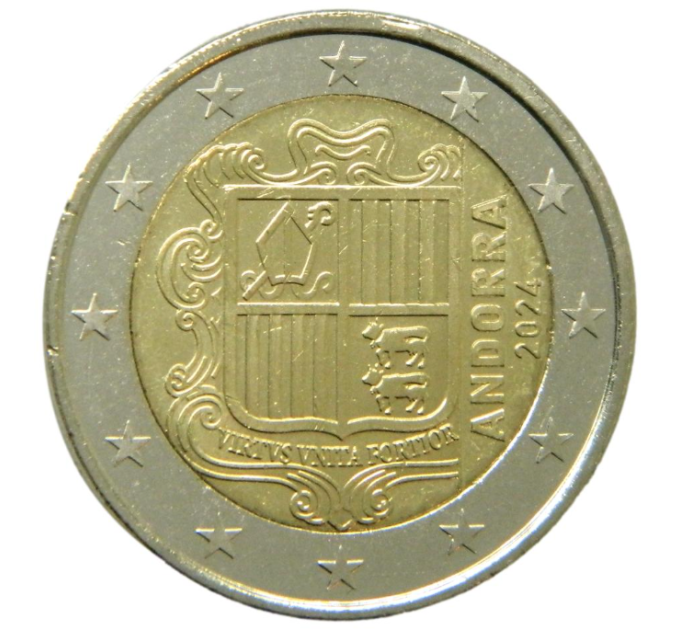 Andorra 2€ UNC 2024 - Coat of arms