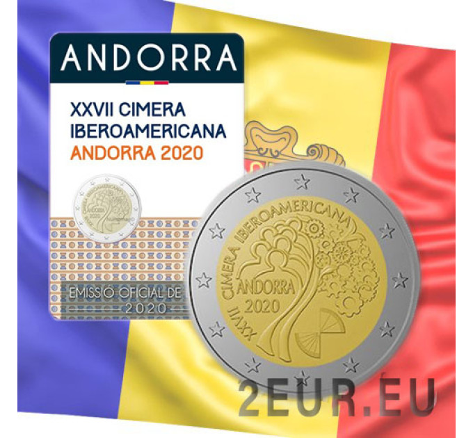 Andorra 2 euro BU coincard 2020 - 27th Ibero-American Summit in Andorra