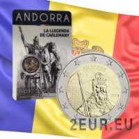 Andorra 2 euro BU mündikaart 2022 – Legend Karl Suurest