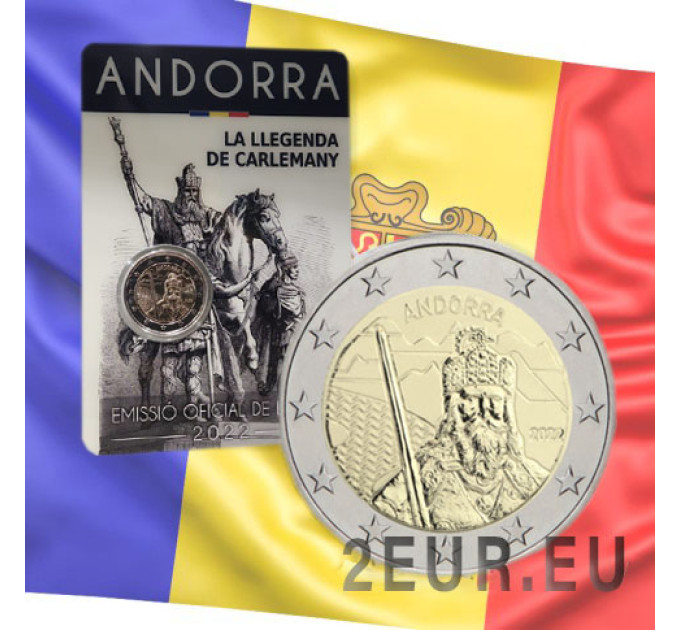 Andorra 2 euro BU coincard 2022 - The Legend of Charlemagne
