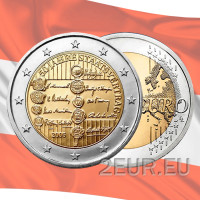 Austria 2 eurot UNC 2005 – 50-aastane riigileping