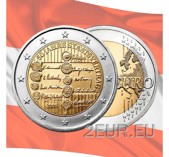 Austria 2 euro UNC 2005 - 50 Years State treaty