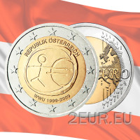 Austria 2 eurot UNC 2009 – 10 aastat eurot