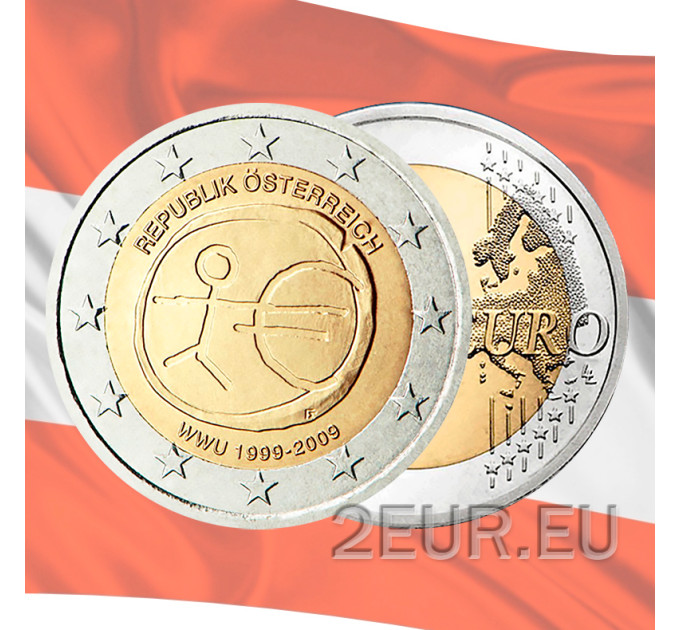 Austria 2 euro UNC 2009 - 10 Years Euro