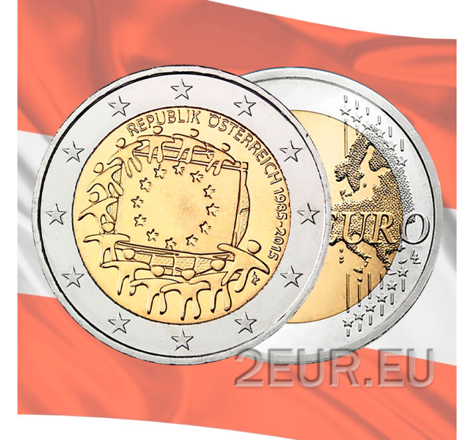 Austria 2 euro UNC 2015 - 30th Anniversary of the EU Flag