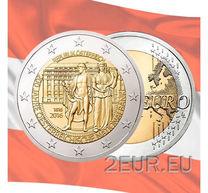 Austria 2 euro UNC 2016 - 200th Anniversary of the Foundation of the National Bank of Austria