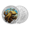 Austria 3 euro coin 2022 - Luminous Marine Life - Blue-Ringed Octopus
