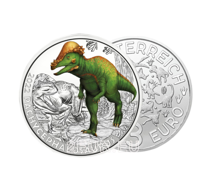 Austria 3 euro coin 2022-2 - Pachycephalosaurus