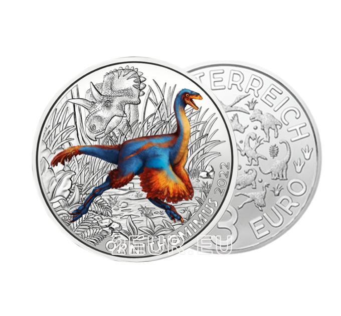 Austria 3 euro coin 2022-3 - Ornithomimus Velox