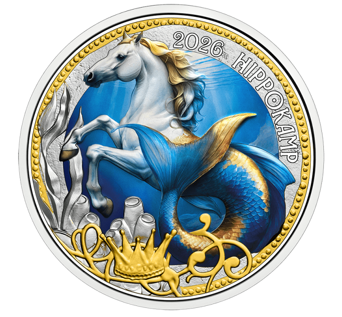 Austria 3 euro coin 2026 - Mythical creatures - The Hippocampus