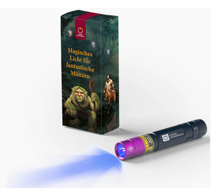 UV flashlight for 3 euro coins Austria  - Mythical creatures