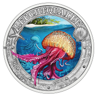 Austria 3 euro coin 2024 - Luminous Marine Life - Luminous jellyfish