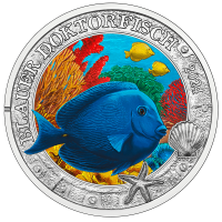 Austria 3 euro coin 2024 - Luminous Marine Life - Blue surgeonfish