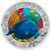Austria 3 euro coin 2024 - Luminous Marine Life - Blue surgeonfish