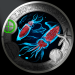 Austria 3 euro coin 2025 - Luminous Marine Life - Glowing Squid