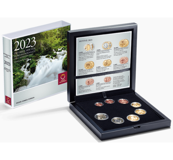 Austria coin set PROOF 2023 - 150 years of Vienna water