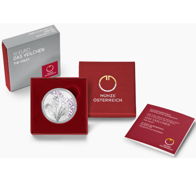 Austria 10 euro Silver coin Proof 2024 - Violet