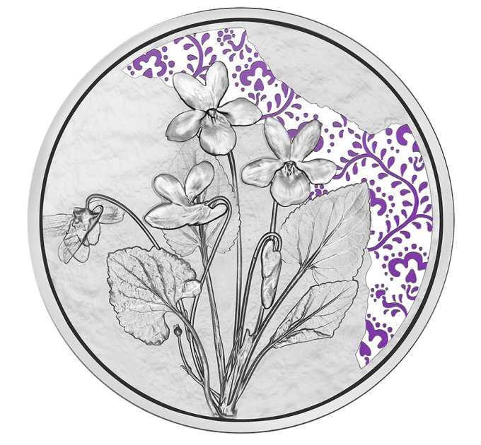 Austria 10 euro Silver coin Proof 2024 - Violet