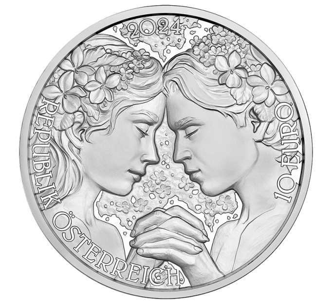Austria 10 euro Silver coin Proof 2024 - Violet
