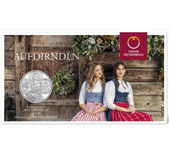 Austria 10 euro Silver coin 2025 - Aufdirndln – Linen