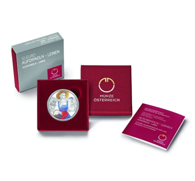 Austria 10 euro Silver coin Proof 2025 - Aufdirndln – Linen