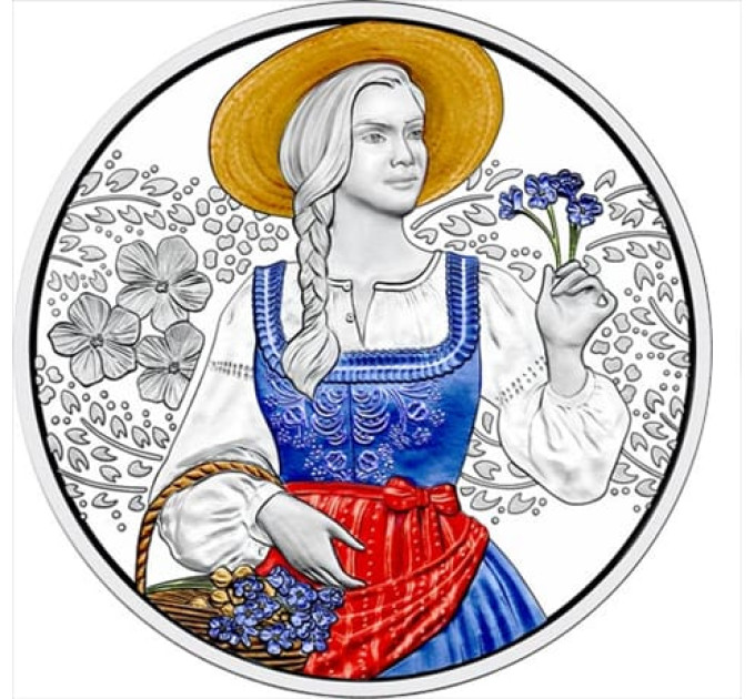 Austria 10 euro Silver coin Proof 2025 - Aufdirndln – Linen