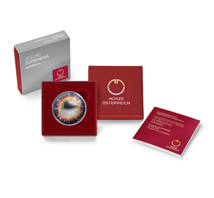 AUSTRIA 20 EURO Silver coin 2024 - The Uncharted Universe – Supernova