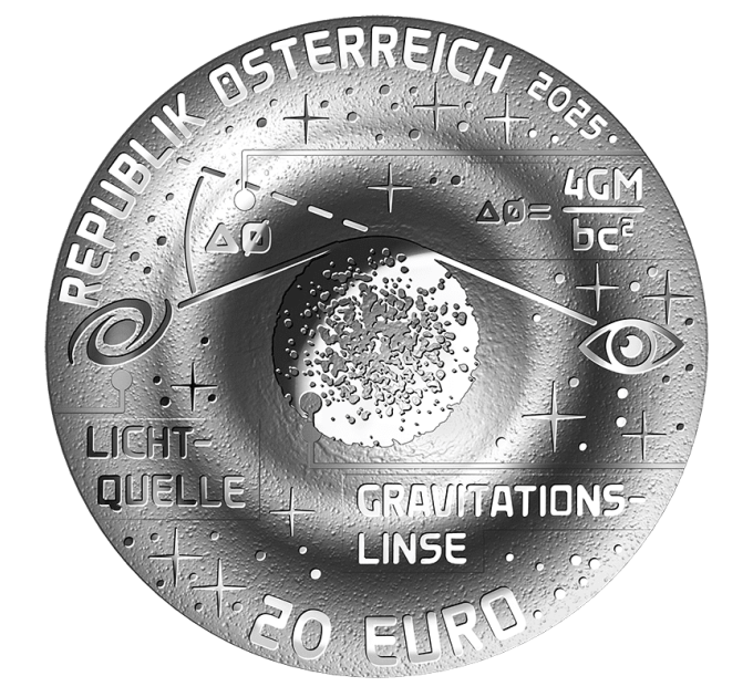 AUSTRIA 20 EURO Silver coin 2025 - The Uncharted Universe – Einstein Ring