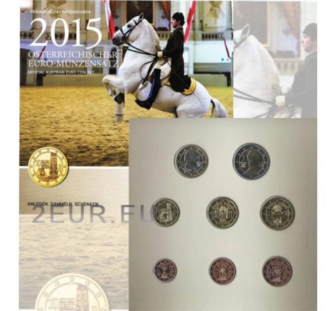 Austria Euro coin set BU 2015