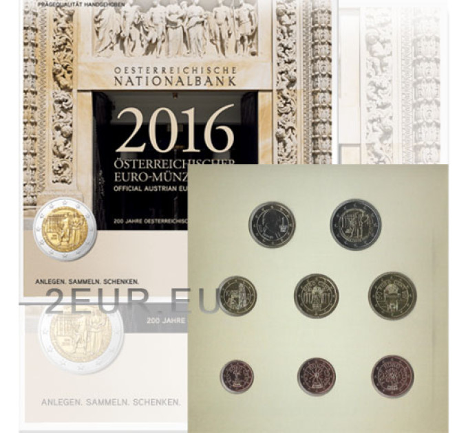 Austria Euro coin set BU 2016