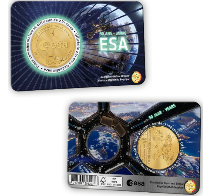 Belgium 2,5 euro BU 2025 - 50 years of the European Space Agency - NL + FR