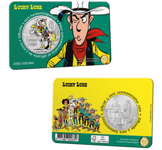 Belgium 5 euro BU 2024 - Lucky Luke - Color