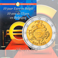 Belgia 2 euro BU 2012 - 10 aastat euro sularaha 