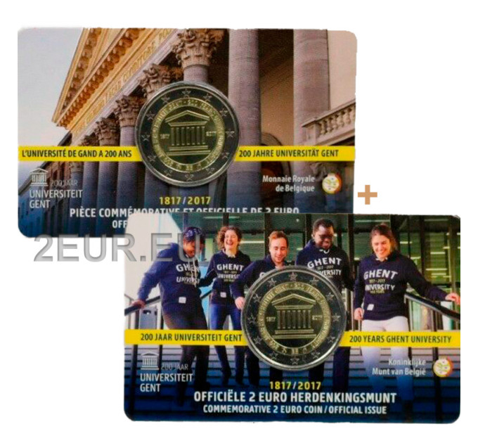 Belgium 2 euro BU 2017 - 200 Years Ghent University - NL+FR