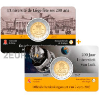  Belgia 2 eurot BU 2017 – 200 aastat Liège’i ülikool - NL+FR