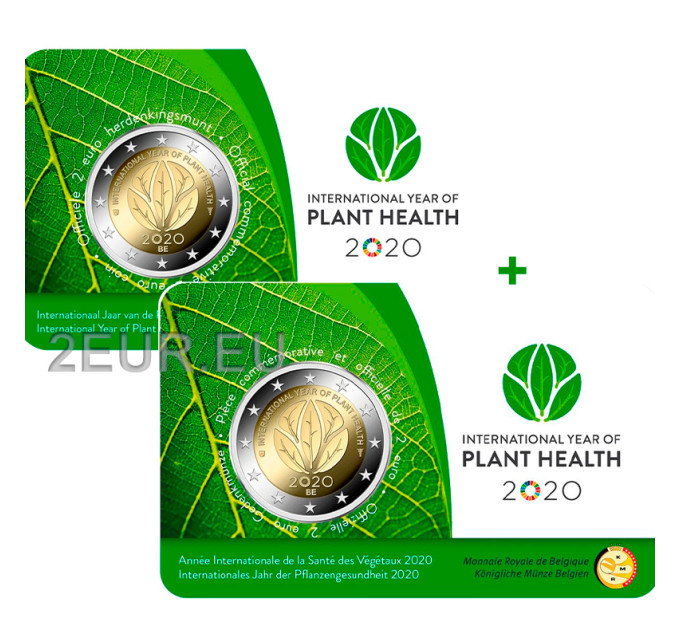 Belgium 2 euro BU 2020 - International Year of Plant Health - NL+FR