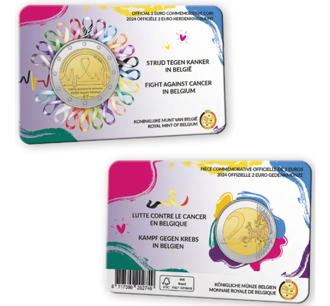 Belgium 2 euro BU 2024 - Cancer Control - NL+FR
