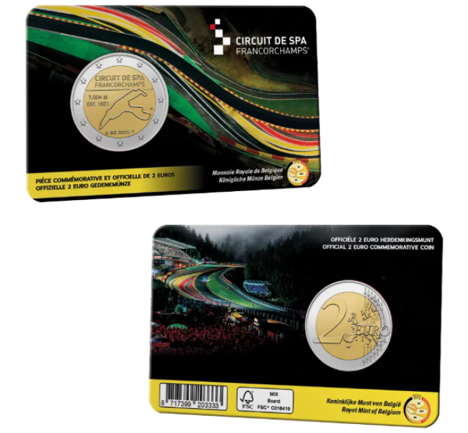 Belgium 2 euro BU 2025 - Circuit de Spa-Francorchamps - FR + NL