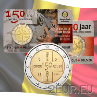Belgia 2 euro BU 2014 - 150 aastat Belgia Punase Risti - FR 