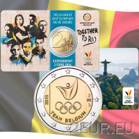  Belgia 2 eurot BU 2016 - suveolümpiamängud Rio de Janeiro - NL
