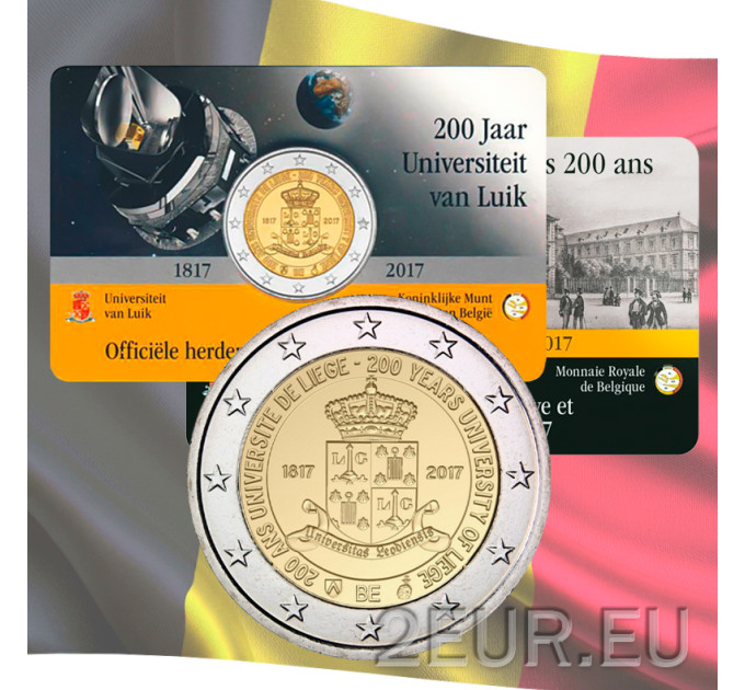 Belgium 2 euro BU 2017 - 200 Years University of Liège - NL