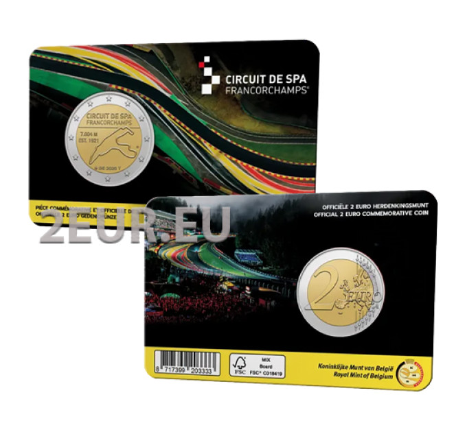 Belgium 2 euro BU 2025 - Circuit de Spa-Francorchamps - FR